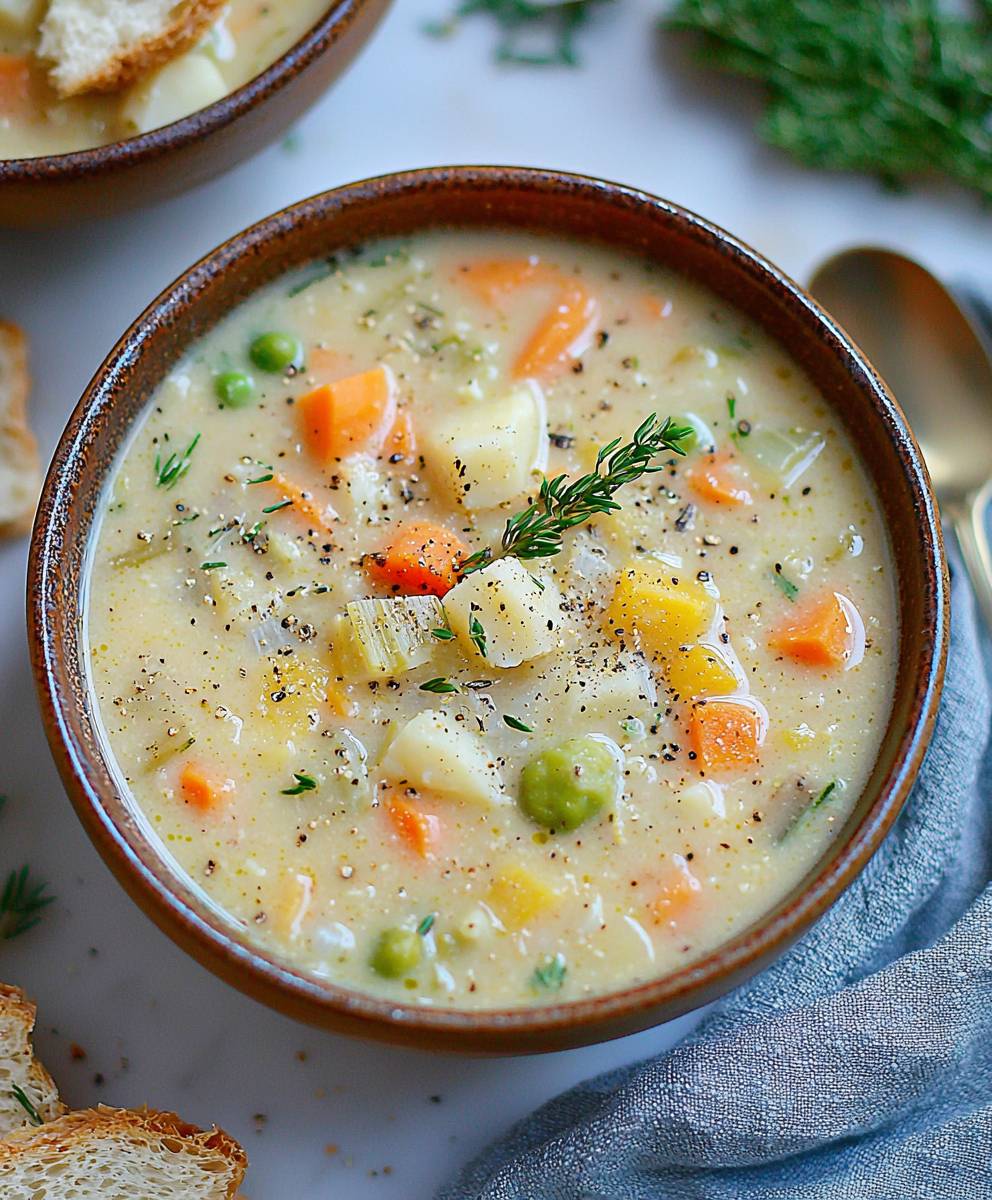 cremige Gemüsesuppe ohne Milchprodukte