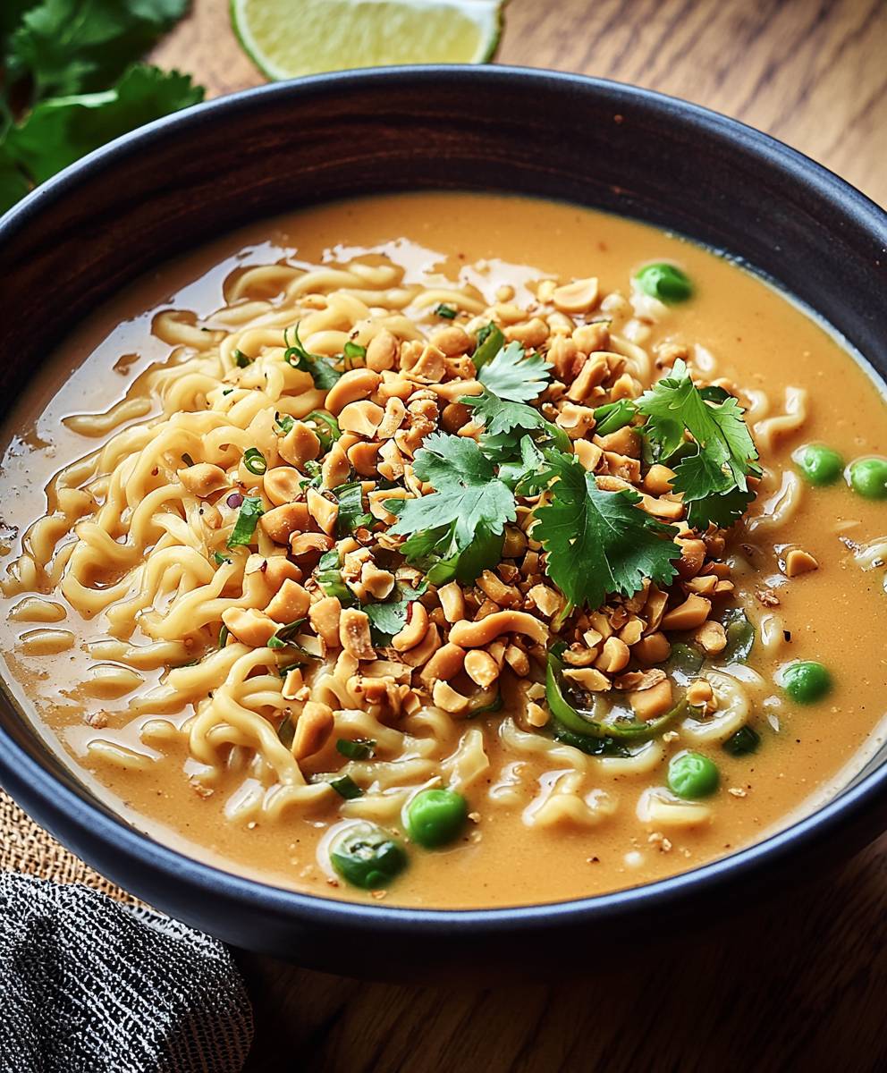 Erdnuss Ramen Suppe
