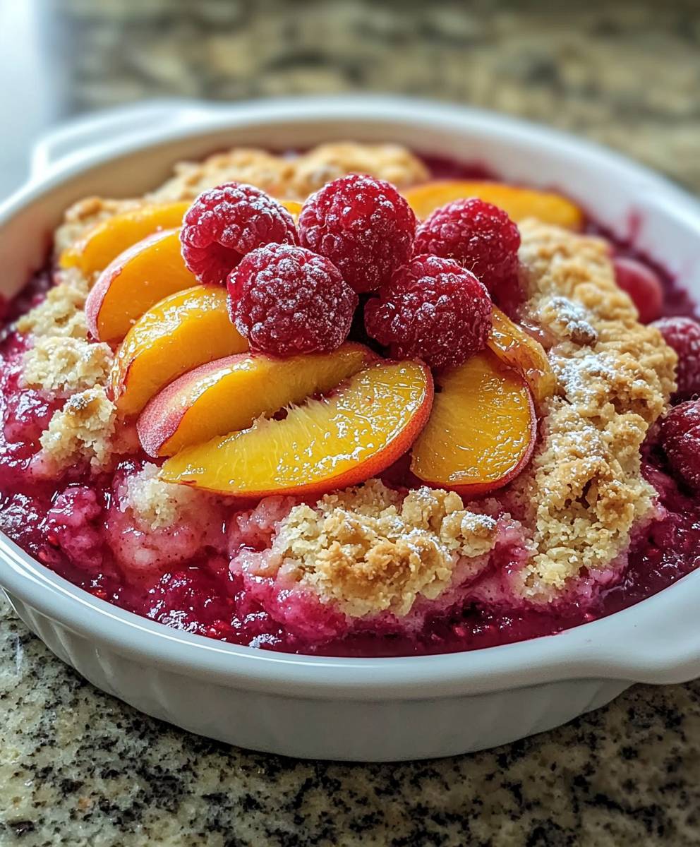 Pfirsich Himbeer Cobbler