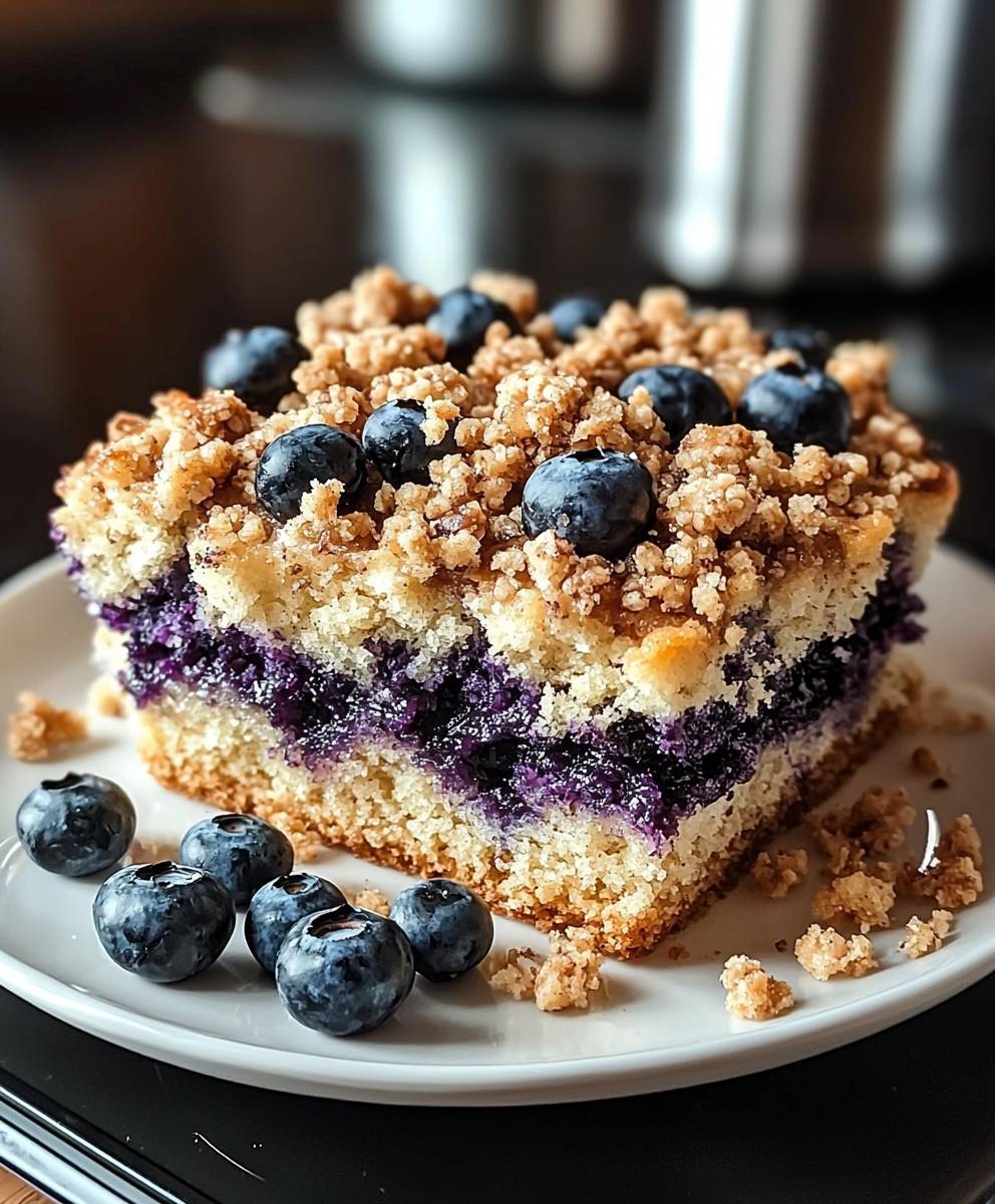 Blaubeerstreusel Kaffeekuchen