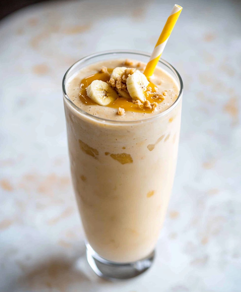 Erdnussbutter Bananen Milchshake