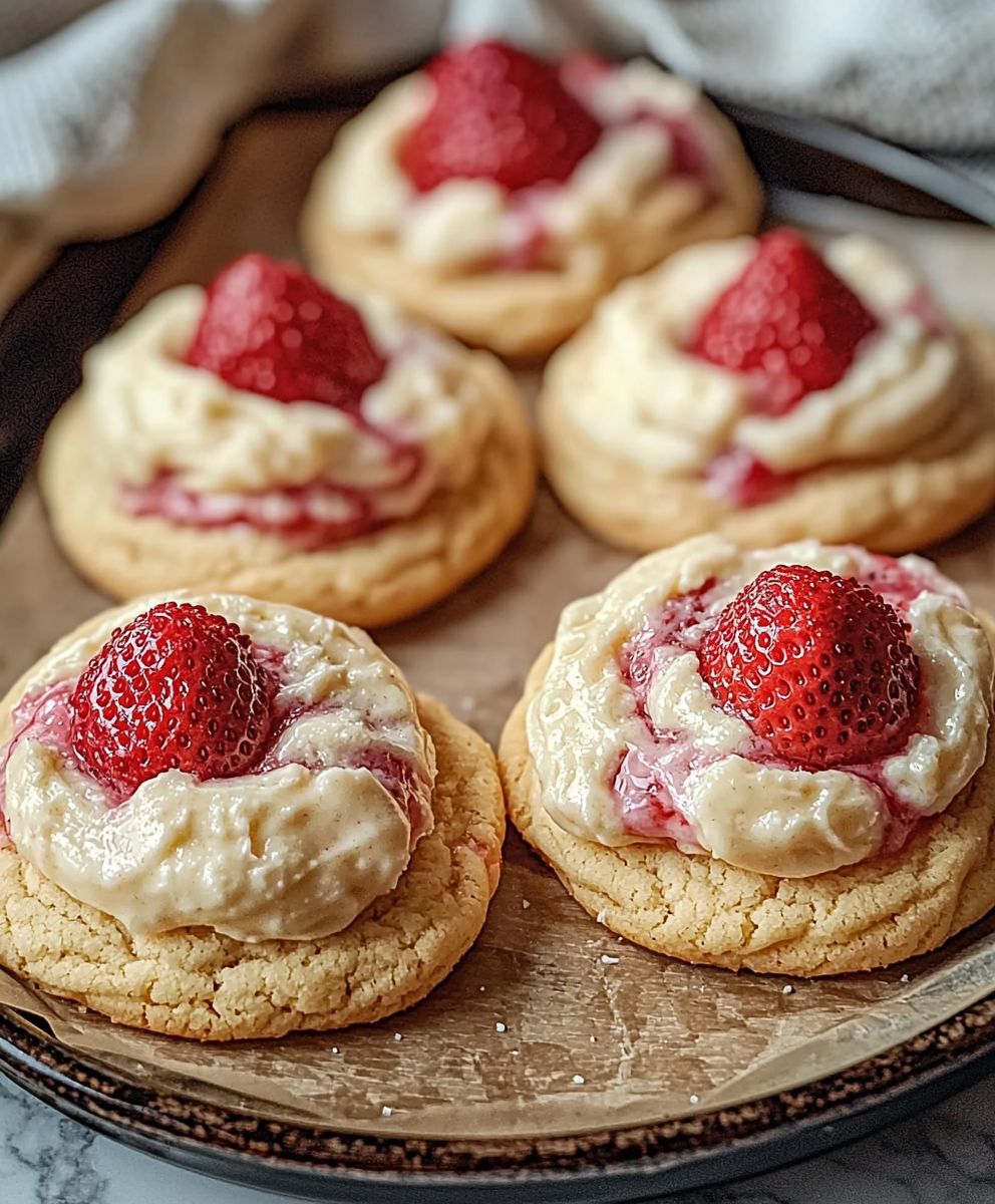 Erdbeer Käsekuchen Kekse