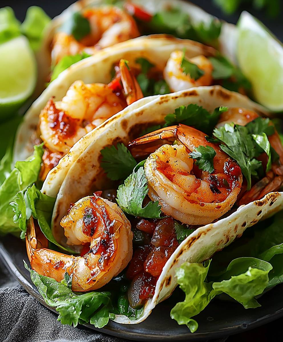 Chili Limetten Garnelen Wraps