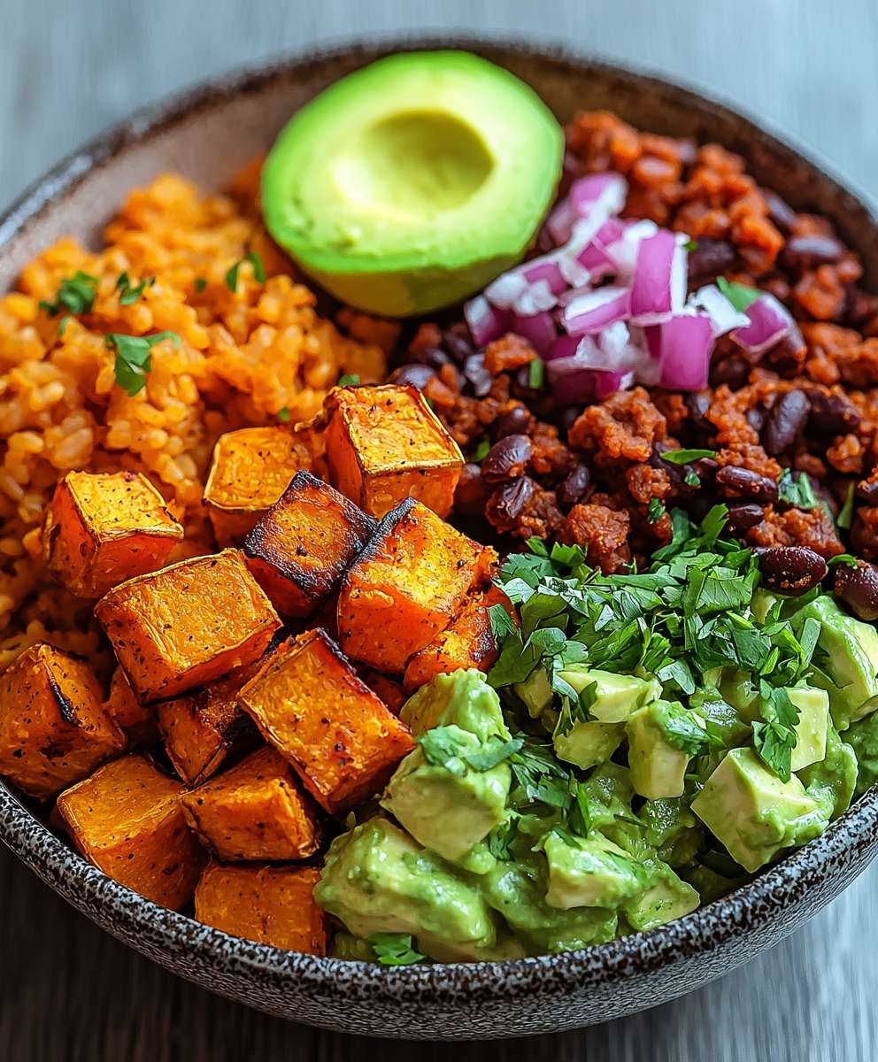 Süßkartoffel Burrito Bowl