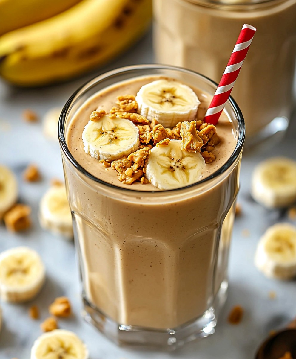 Erdnussbutter Bananen Smoothie