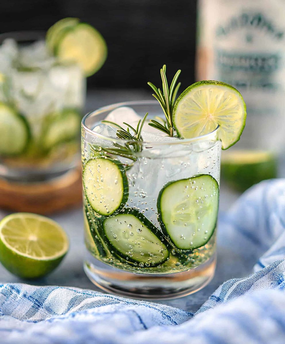 Gurken Wodka Soda Cocktail