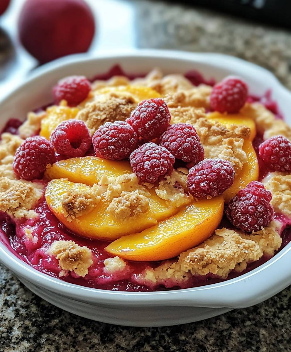 Pfirsich Himbeer Cobbler