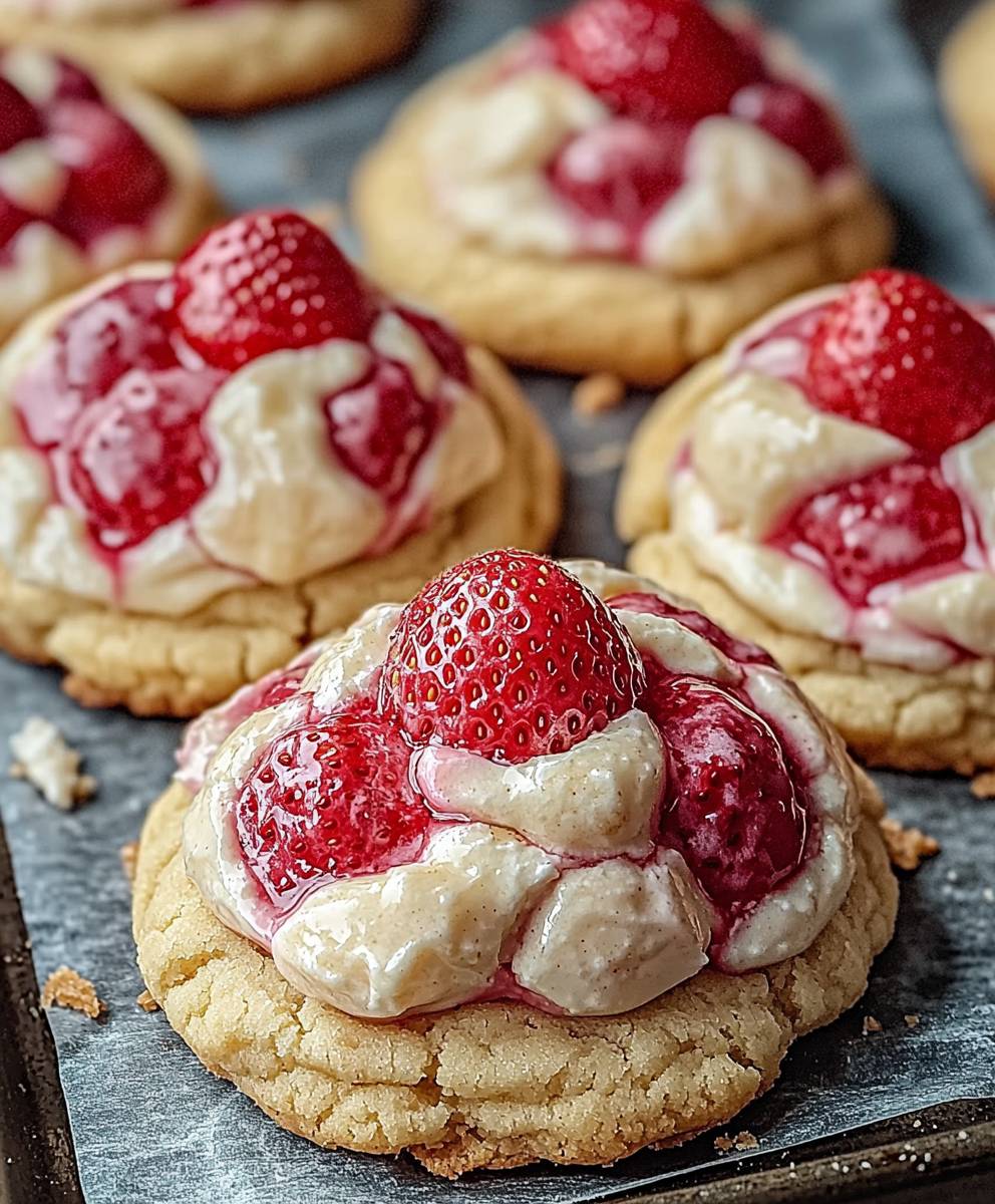 Erdbeer Käsekuchen Kekse