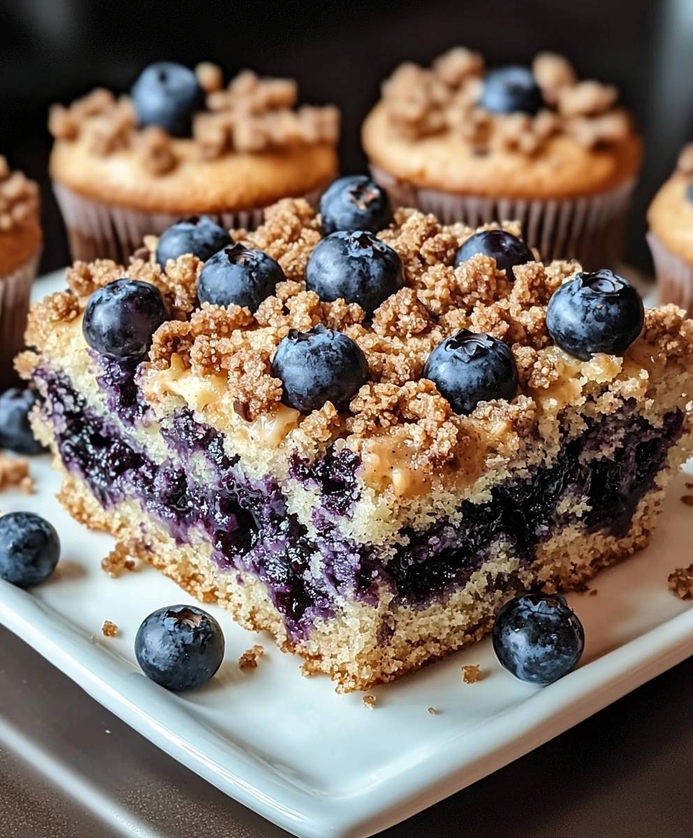 Blaubeerstreusel Kaffeekuchen