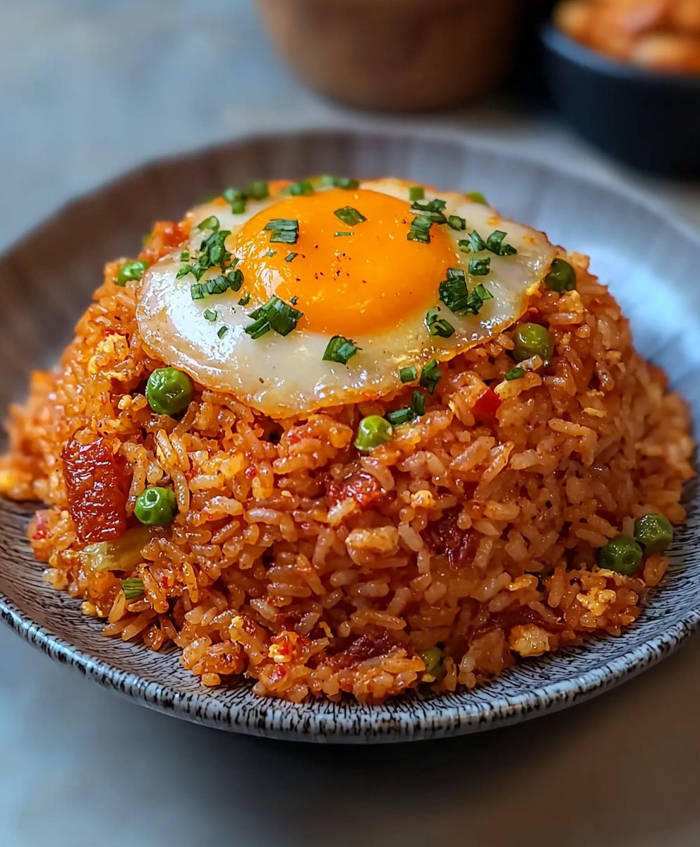 gebratener Spam-Kimchi-Reis
