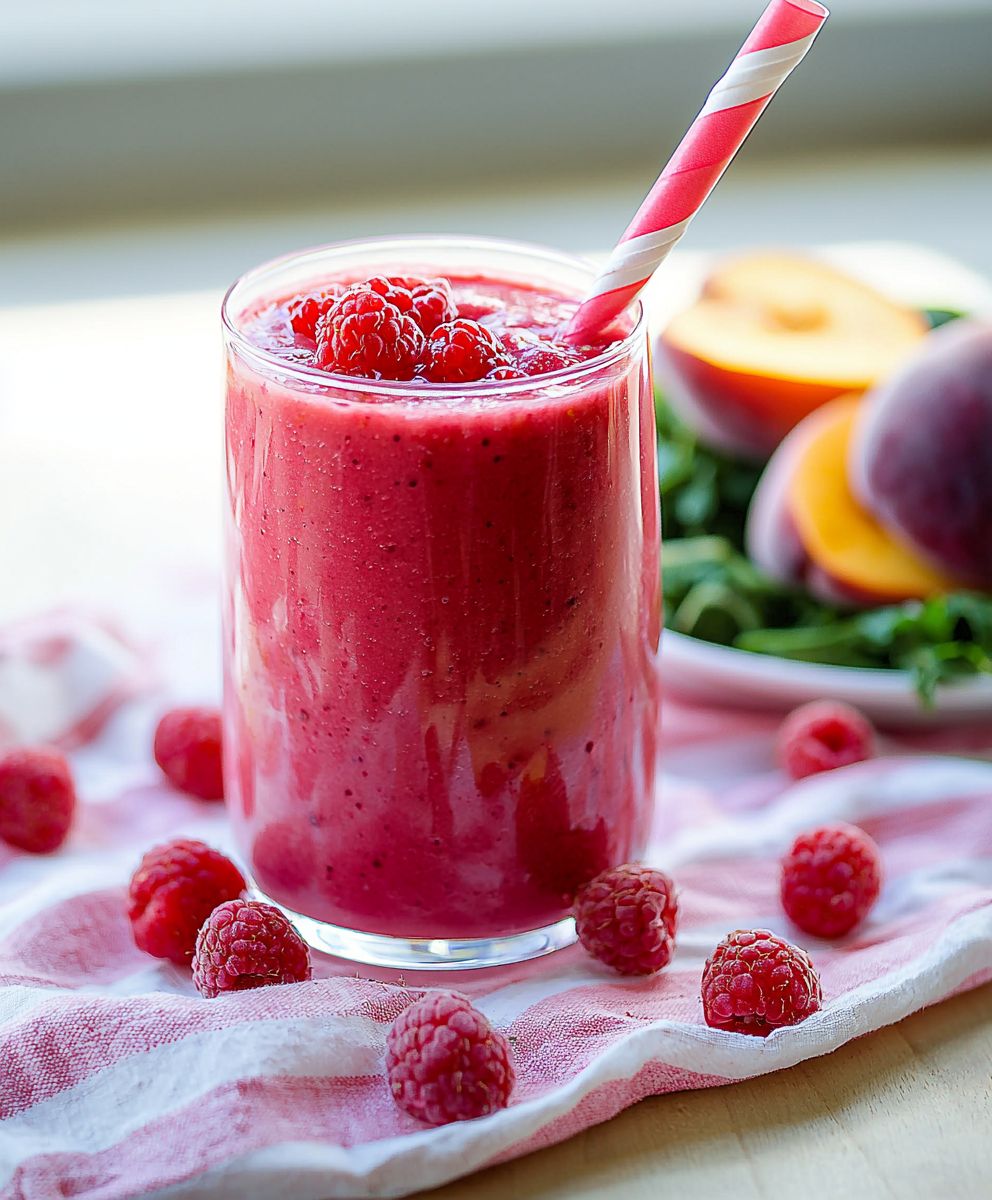 Himbeer Pfirsich Smoothie