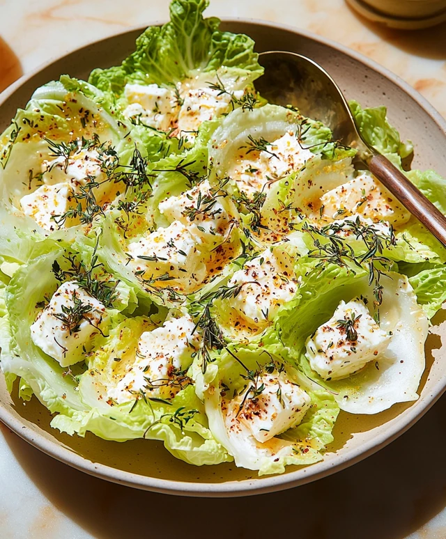 Eisbergsalat mit Schafskäse