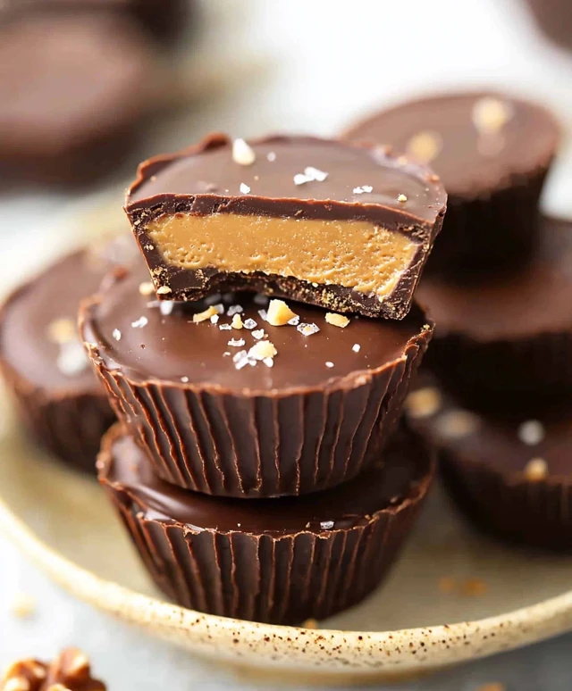 vegane Erdnussbutterbecher