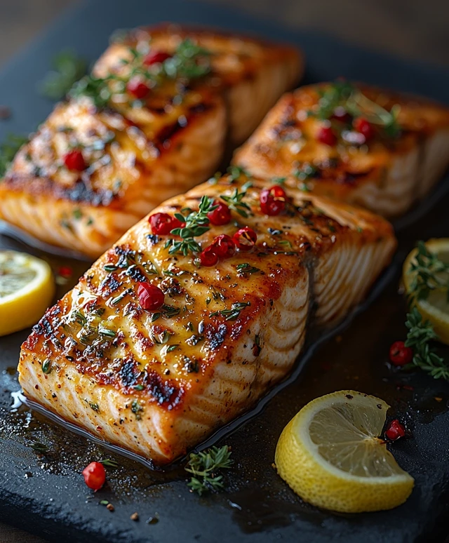 Gegrillter Lachs marinieren