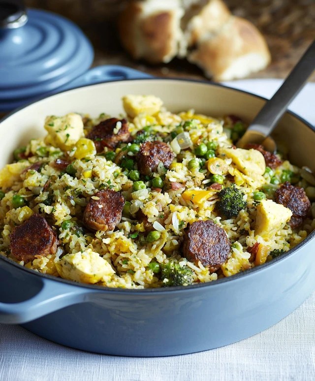 Vegetarisches Kedgeree Gericht