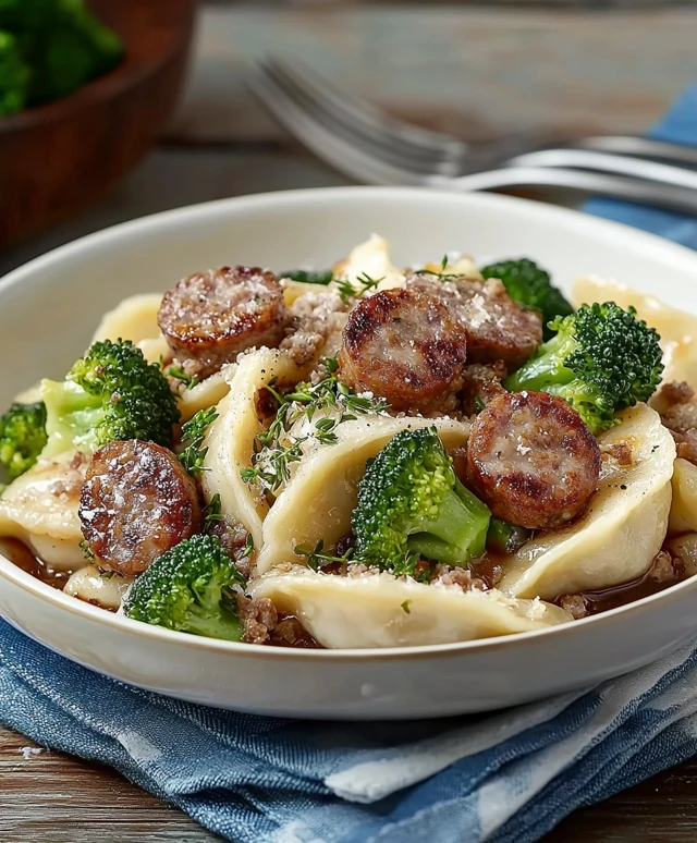 Knusprige Pierogi mit Brokkoli