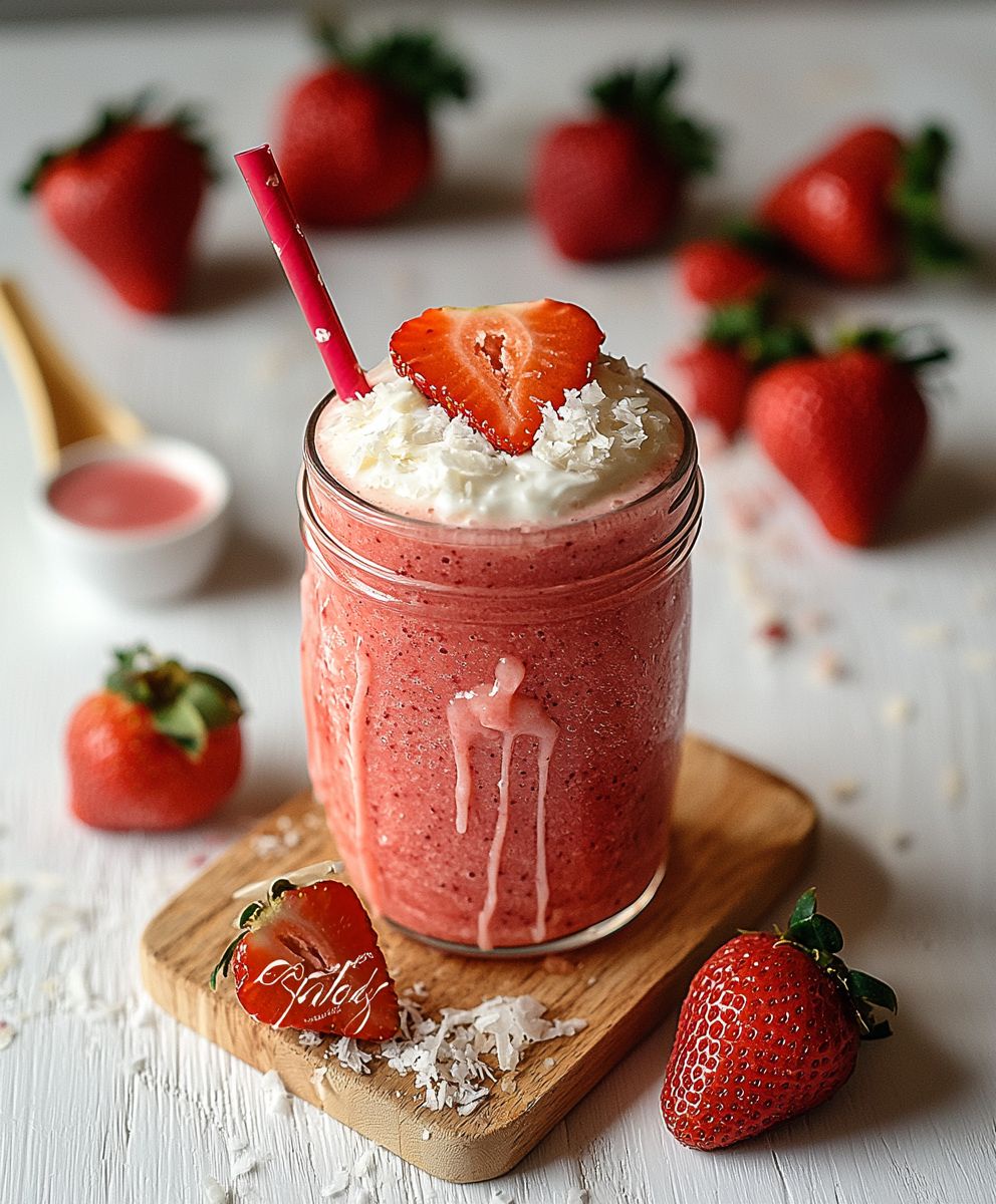 Erdbeerglasur Haut Smoothie