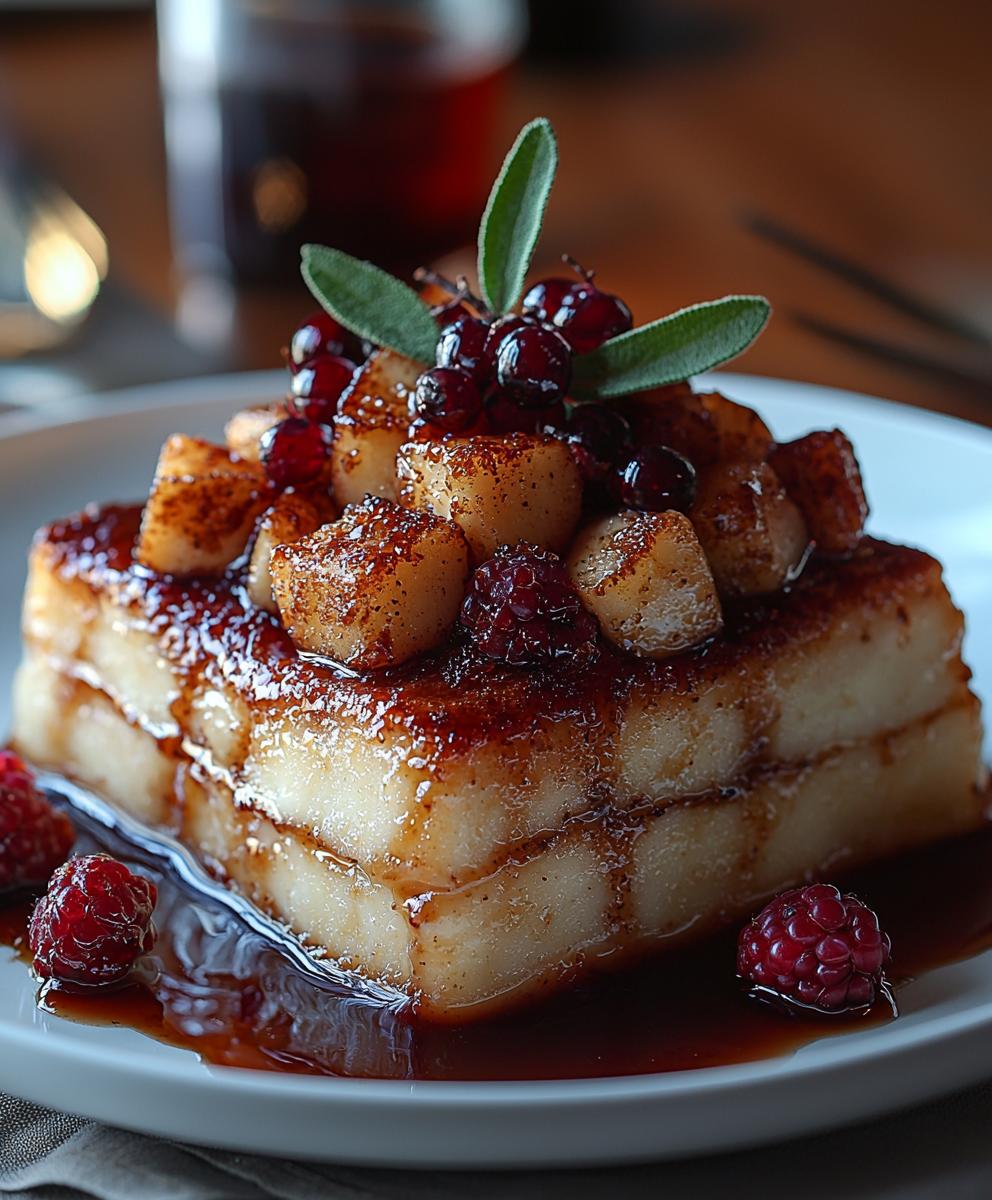 Apfel Bourbon Pudding