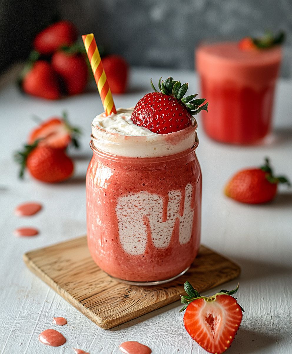 Erdbeerglasur Haut Smoothie