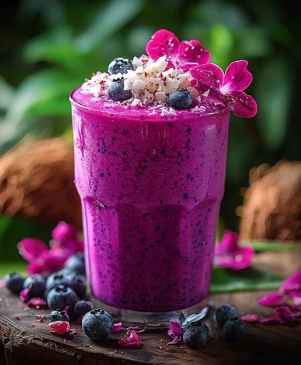 Kokos Blaubeer Smoothie