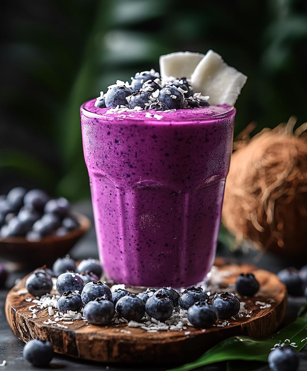 Kokos Blaubeer Smoothie