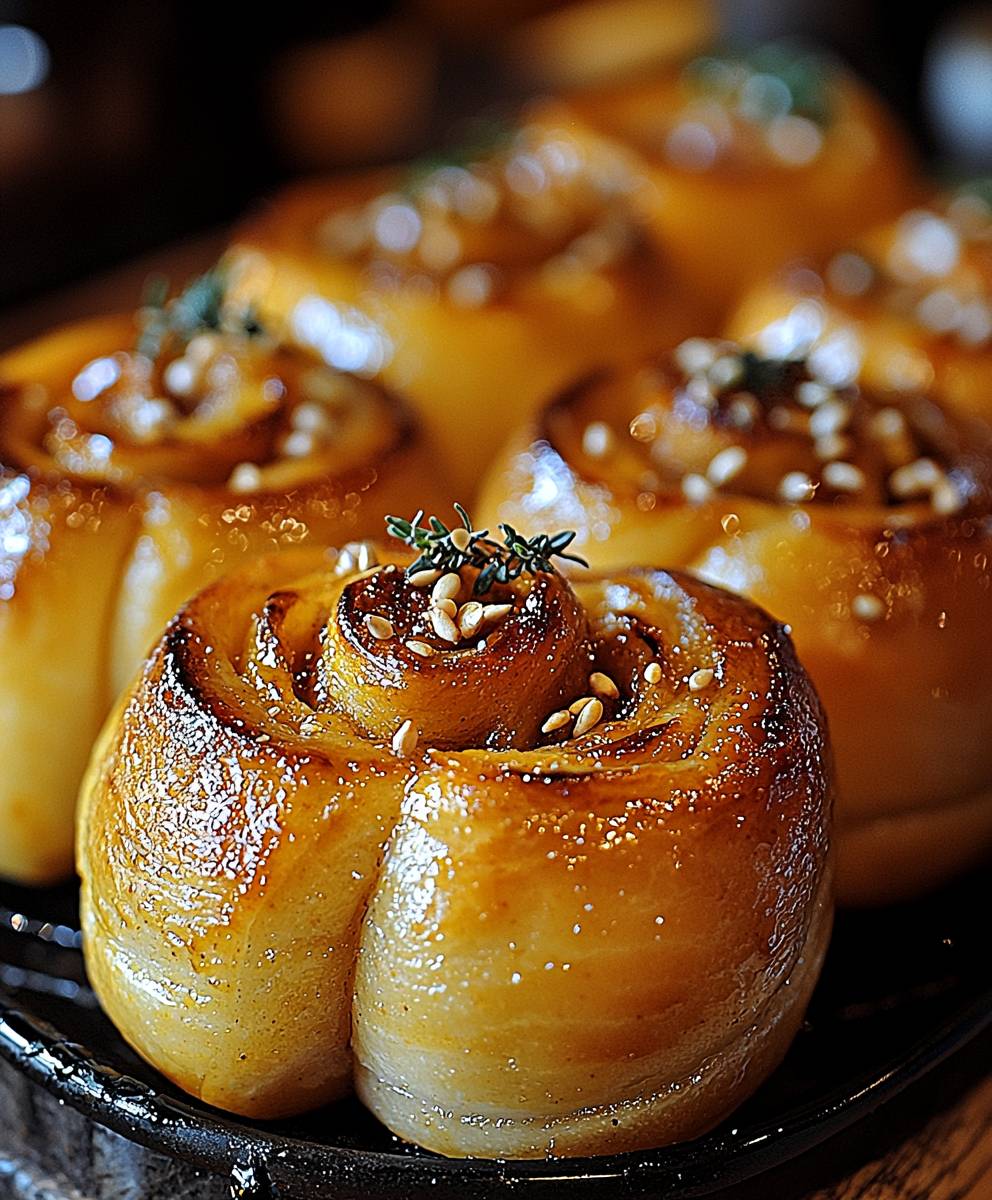 Kürbis Brötchen backen