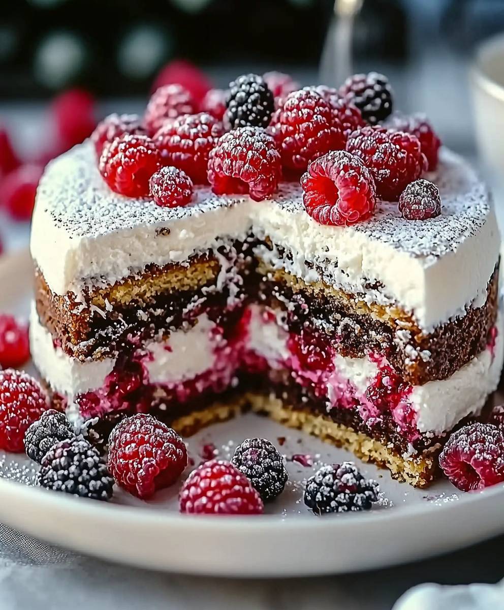Ameisentorte Quark Himbeeren