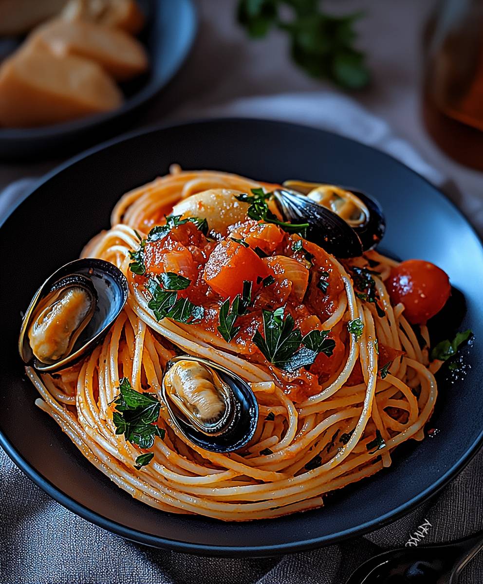 Muschel Spaghetti Tomatensugo