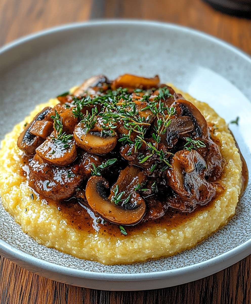 Pilzragout mit Polenta