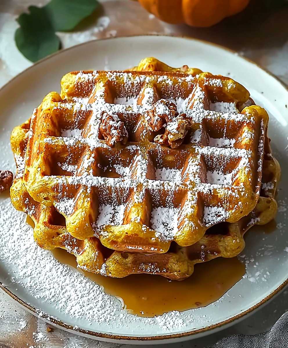 Kürbiswaffeln backen