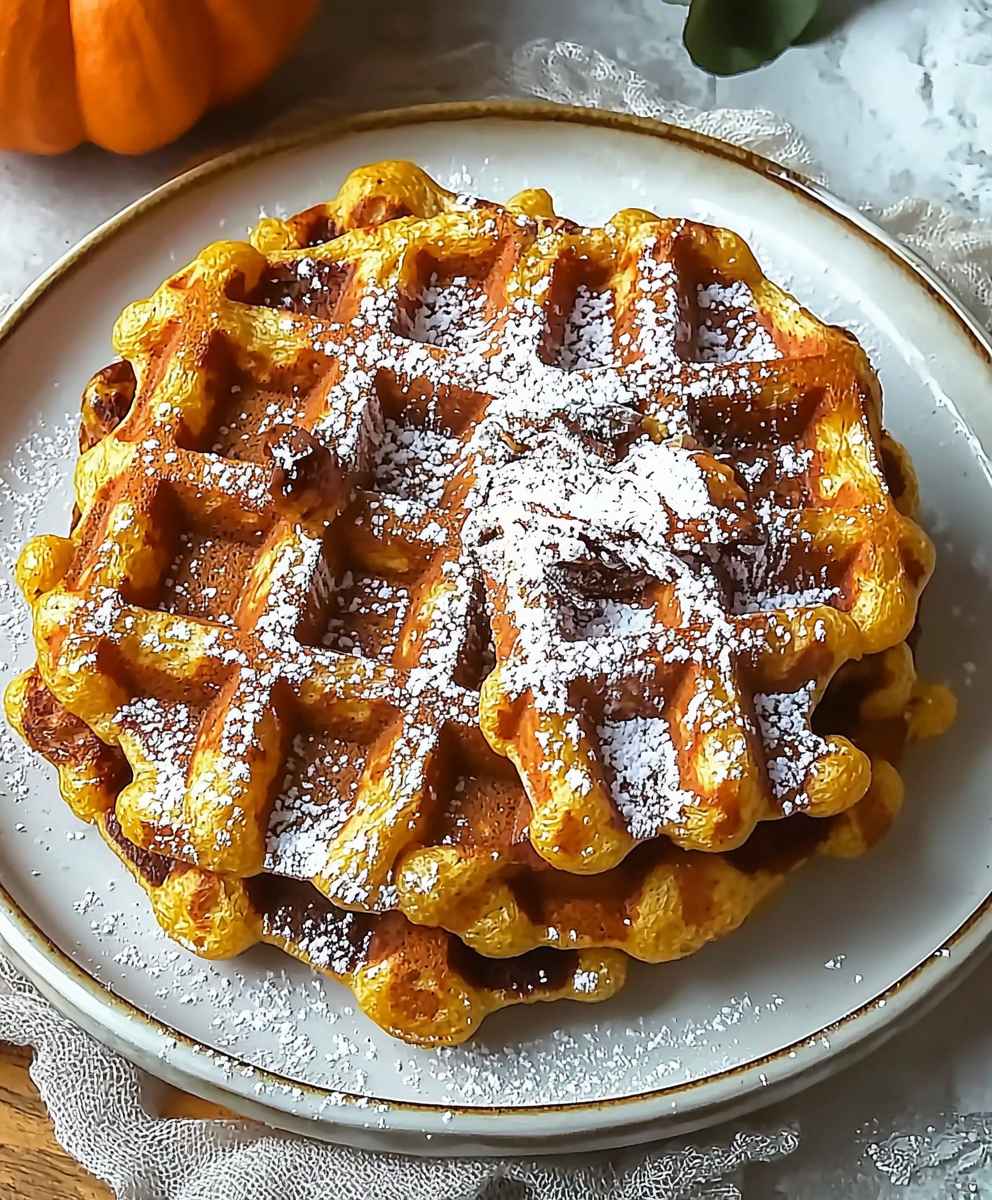 Kürbiswaffeln backen