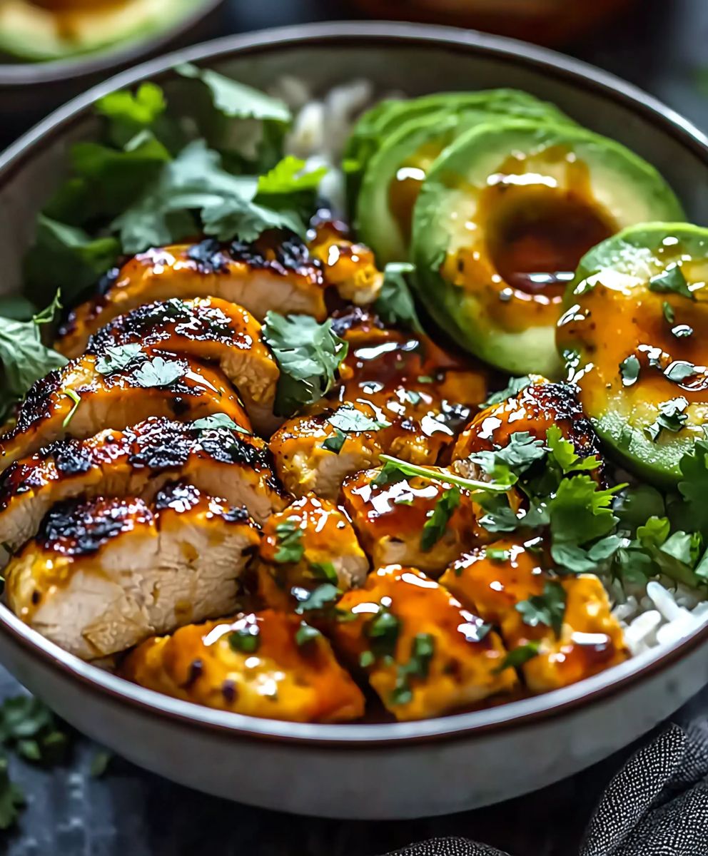 Honig Ingwer Hähnchen Bowl
