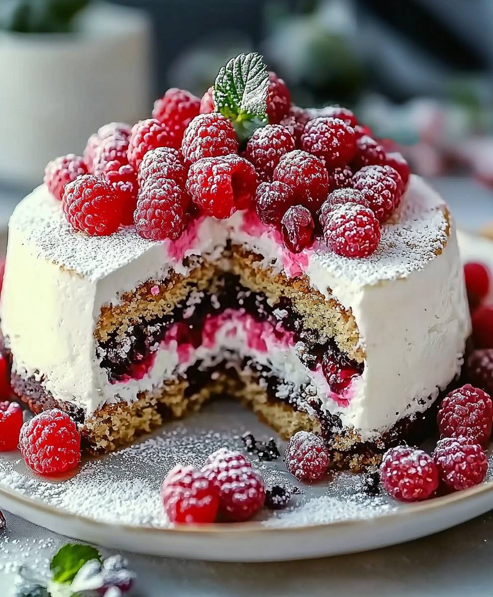Ameisentorte Quark Himbeeren