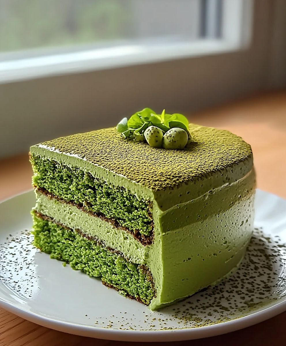 Matcha Kuchen backen
