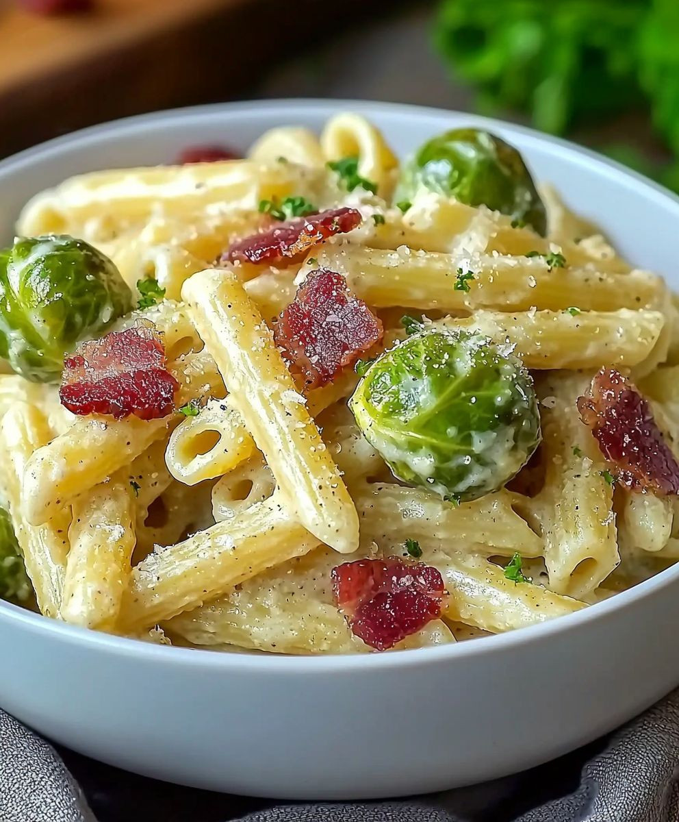 Rosenkohl Pasta mit Speck